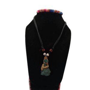 Adjustable Powerful Hand of the Shaman Necklace Made in Natural Stone Cusco